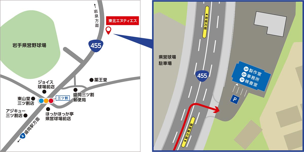 東北エヌティエス拡大図